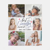 Beste fotocollage op opa Ever Fleece Deken (Voorkant)