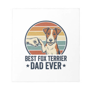 Beste Fox Terrier Vader Ooit Vintage Hond Liefhebb Notitieblok