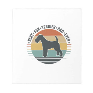 Beste Fox Terrier Vader Ooit Vintage Hond Shirt_1 Notitieblok