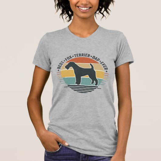 Beste Fox Terrier Vader Ooit Vintage Hond Shirt_1 T-shirt (Voorkant)