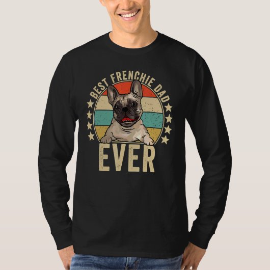 Beste franchie vader ooit pap, Bulldog Dog O T-shirt (Voorkant)