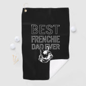 Beste franchie vader van papa Franse bulldog Gift Golfhanddoek (Insitu)