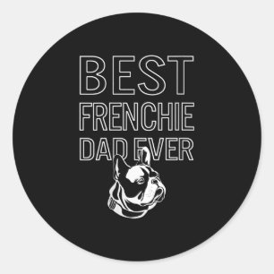 Beste franchie vader van papa Franse bulldog Gift Ronde Sticker