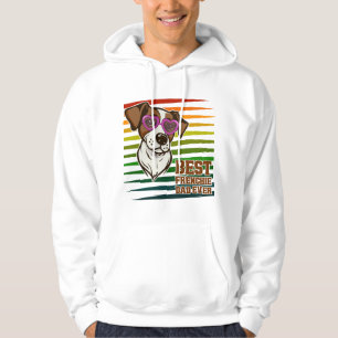 Beste Franse Papa Aller Tijdigen Grappige Hond Lie Hoodie
