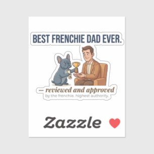 Beste Franse Papa Grappige Hond Award Sticker