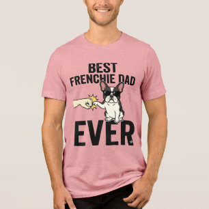 Beste Franse Papa Ooit Grappig Bulldog Shirt Ontwe