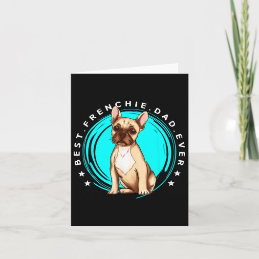 beste franse vader ooit franse bulldog vader hond  kaart (Voorkant)