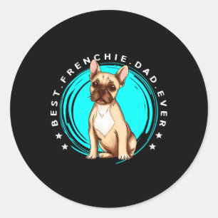 beste franse vader ooit franse bulldog vader hond ronde sticker