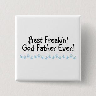 Beste Freakin God Vader ooit Vierkante Button 5,1 Cm