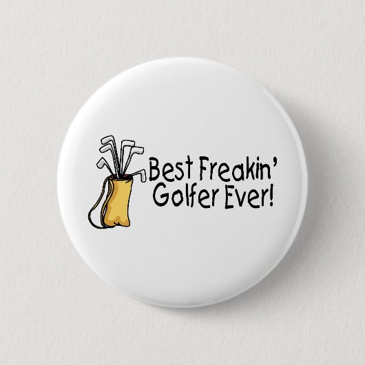 Beste Freakin Golfer ooit 2 Ronde Button 5,7 Cm (Voorkant)