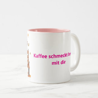 Beste Freundinnen-Tasse – Gemeinsam Lachen & Kaffe Tweekleurige Koffiemok