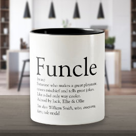 Beste Funcle Ter Wereld, Oom Moderne Definitie Tweekleurige Koffiemok