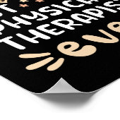 Beste fysieke therapist ooit Leopard Rainbow Gift Poster (Hoek)