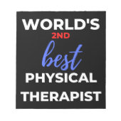 Beste fysiotherapeut ter wereld nummer 2 notitieblok (Voorkant)