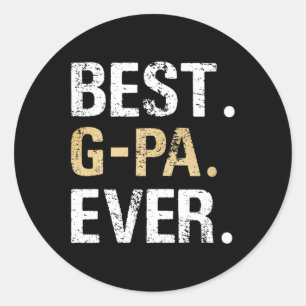 Beste G-pa Graphic G-pa Gift van kleindochter Gra Ronde Sticker