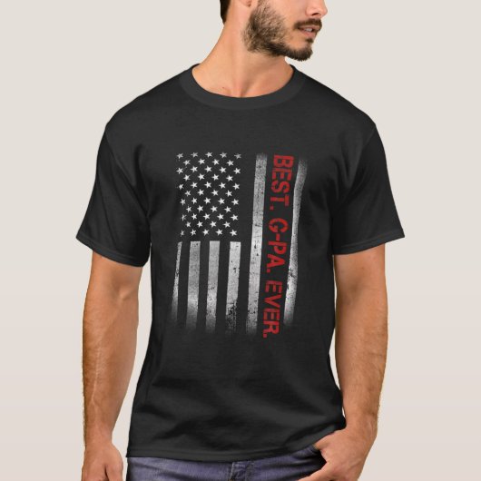 Beste G-Pa ooit Amerikaanse vlag voor papa Papa T-shirt (Voorkant)