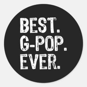 Beste G-pop ooit Familie Cool Funny Gpop Ronde Sticker