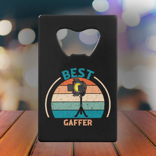 Beste Gaffer Retro - Film Crew Gift Kredietkaart Flessenopener