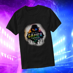 Beste Gamer Vader Sinds Aangepaste Tekst Graffiti T-shirt