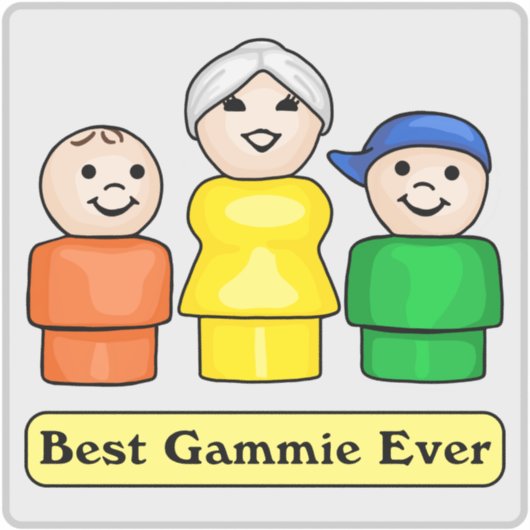 Beste gammie ooit sticker (Voorkant)