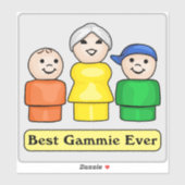 Beste gammie ooit sticker (Vel)