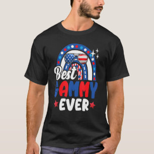 Beste Gammy Ever regenboog zonnebril USA vlag 4e v T-shirt