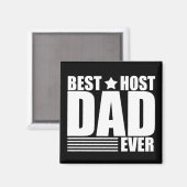 Beste gastheer vader ooit gelukkige vaders dag cad magneet (Voorkant / Achterkant)