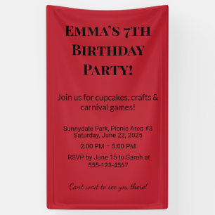 Beste gepersonaliseerde naam & leeftijd   Kleurrij Spandoek