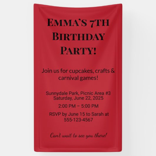 Beste gepersonaliseerde naam & leeftijd | Kleurrij Spandoek (Verticaal)