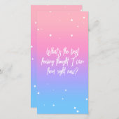 Beste gevoel door pastel gradiënt Bladwijzer Kaart (Voorkant / Achterkant)