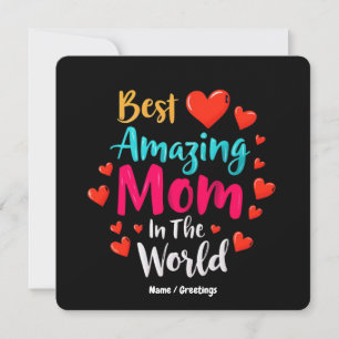 Beste geweldige moeder in de wereld perfecte cadea kaart
