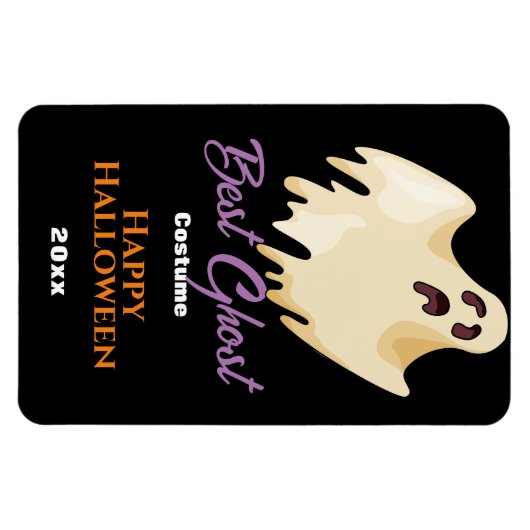 Beste Ghost Costume met Ghost Halloween Award Magneet (Horizontaal)