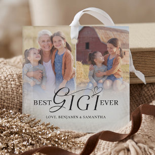 Beste Gigi Ooit Gepersonaliseerd 2 Foto Collage Ca Glas Ornament