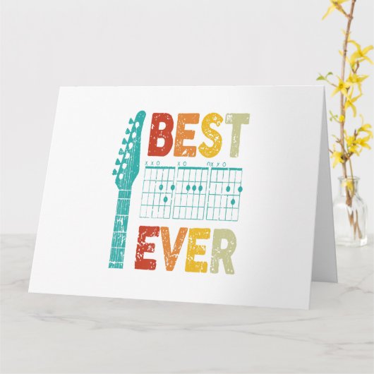 Beste gitaar vader ooit akkoorden beste vader gita kaart (Gele Bloem)