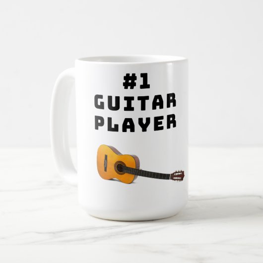 Beste gitaarspeler muziek koffiemok (Voorkant links)