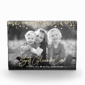 Beste Glamma Ever Gold Glitter Script - Aangepaste Fotoblokken (Voorkant)