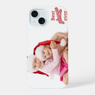 Beste Glamma Ooit horizontale foto rood/wit iPhone 15 Hoesje