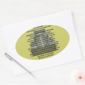 Beste God Ovale Sticker (Envelop)