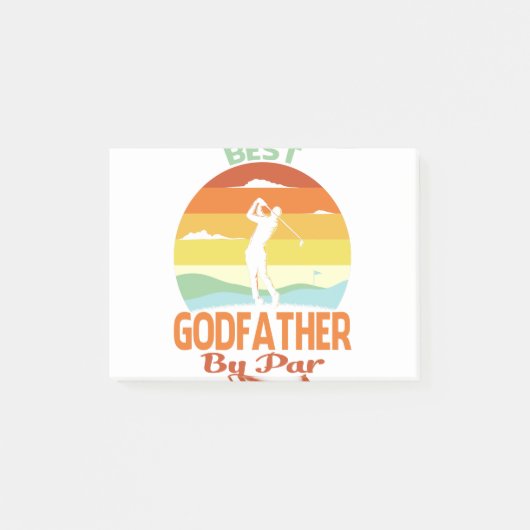 Beste Godfather door Par Vaderdag Golf Shirt Gift Post-it® Notes (Voorkant)