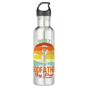 Beste Godfather door Par Vaderdag Golf Shirt Gift Waterfles
