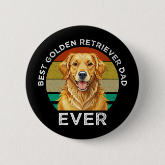 Beste Golden Retriever Vader Ooit Ronde Button 5,7 Cm