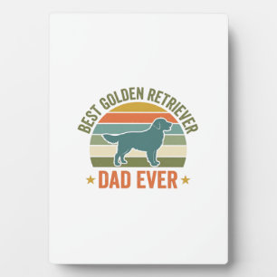 Beste Golden Retriever Vader Ooit Vintage Hond Shi Fotoplaat