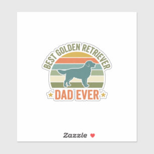 Beste Golden Retriever Vader Ooit Vintage Hond Shi Sticker