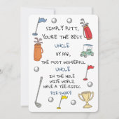 Beste Golf Oom Grappige Verjaardagskaart Feestdagenkaart (Voorkant)