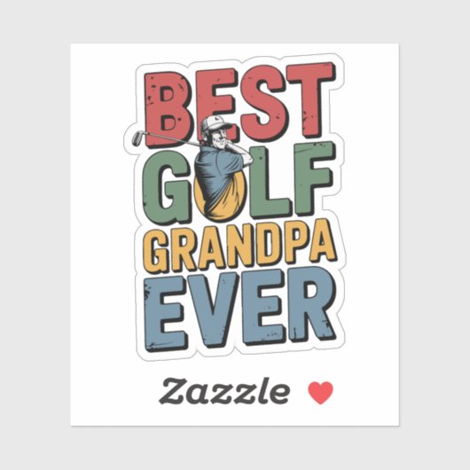 Beste golf opa ooit sticker (Vel)