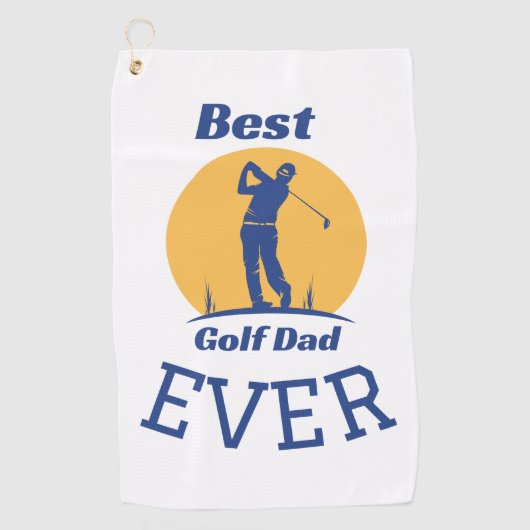 Beste Golf Pap Ever Golfhanddoek (Voorkant)