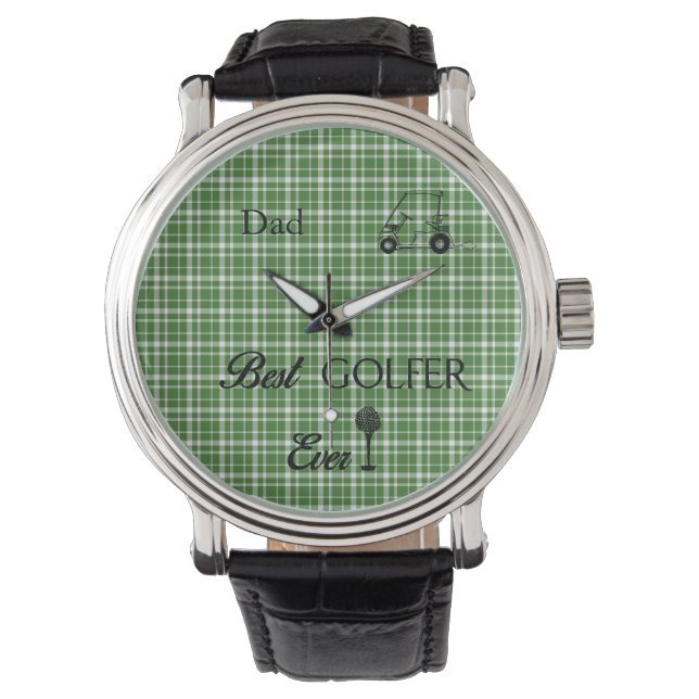 Beste Golfer Green Pset Horloge (Voorkant)