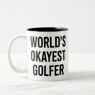 Beste Golfer Papa Vaderdag Golfen Ter Wereld Tweekleurige Koffiemok