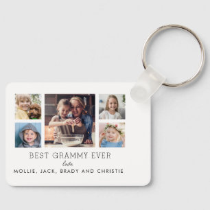 Beste Grammy Ooit 5-Foto Collage Aandenken Op Maat Sleutelhanger