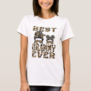 Beste Grammy ooit Leopard Plaid Moederdag T-shirt